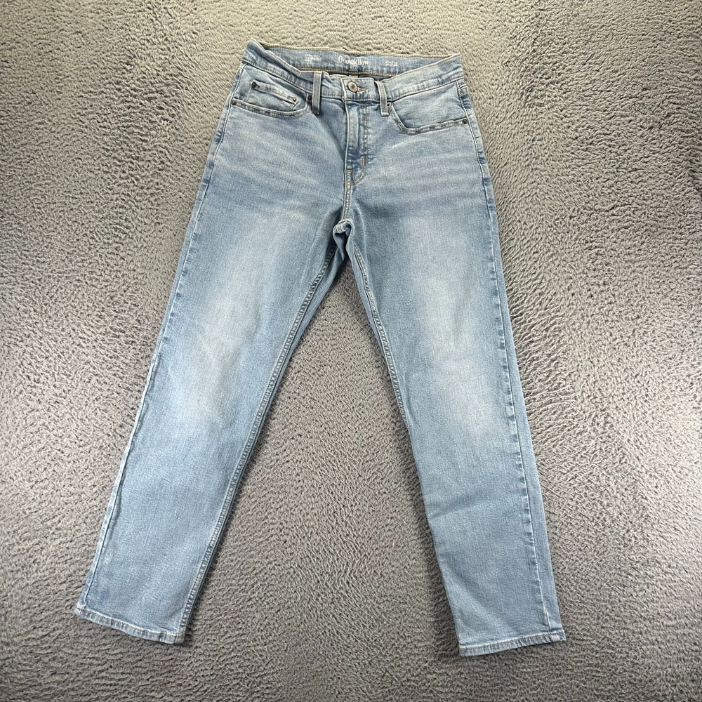 Goodfellow Total Flex Jeans Mens 30x30 Blue Cotton Denim Straight Athletic Faded
